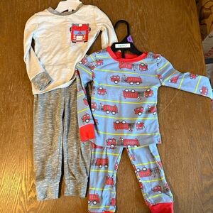 Fire truck pajama bundle